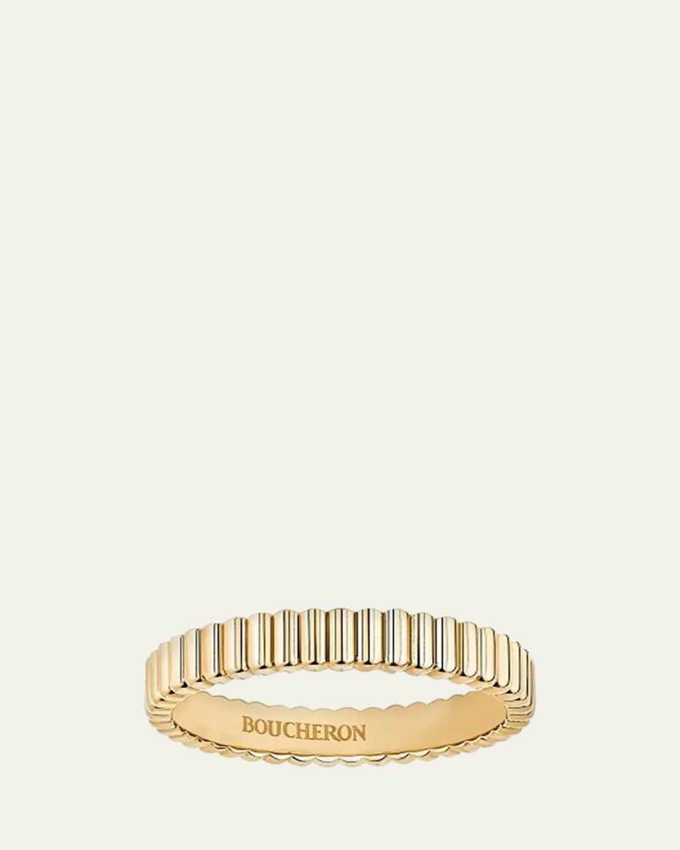 Yellow Gold Quatre Grosgrain Wedding Band
